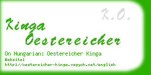 kinga oestereicher business card